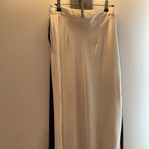 River Island brand new with tags white silk midi skirt